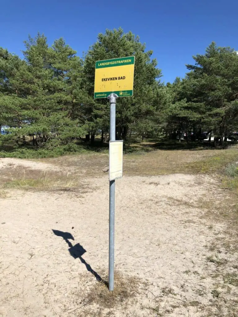 Busshållplats Ekeviken på Fårö